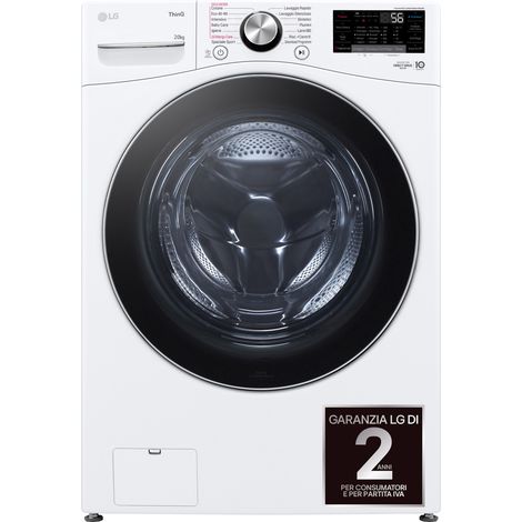 LG F0P3020TSWC Lavatrice capacità XL 20kg AI DD™ Serie P3 1000 giri TurboWash 360 Vapore B