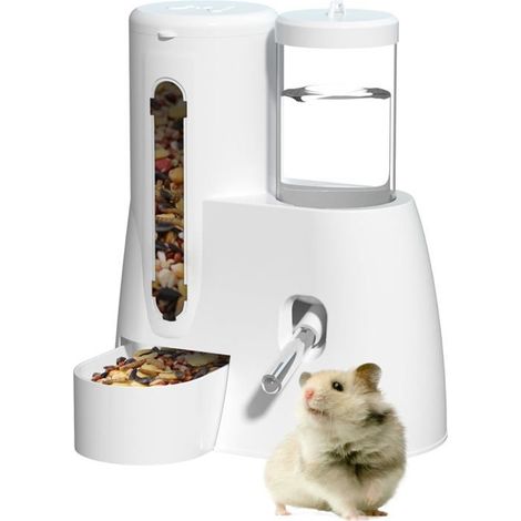 Biberon 2 en 1 pour hamster avec distributeur automatique d'eau Anti-fuite, grande capacité, convient aux petits rongeurs (1/5)