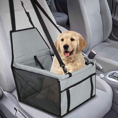 pair Siège Rehausseur pour Animaux de Compagnie pour Petits Chiens, Housse de Siège Rehausseur Imperméable et Respirant pour Chien, Sac de Transport Protecteur pour Animaux de Compagnie Gris-Fei Yu (1/3)