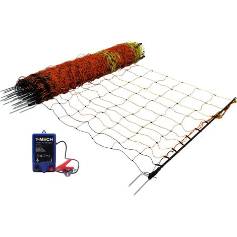 Electric Fence Energiser & Poultry Netting 50m Roll Fencing