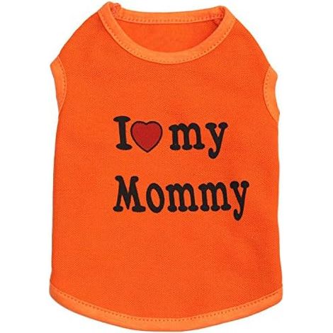 T-shirt en coton pour chien et chat (M, orange maman) (1/3)