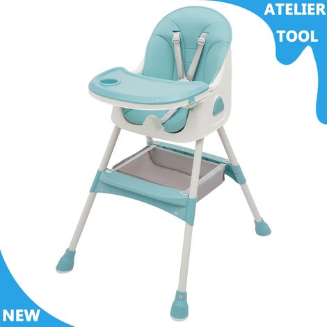 ATELIER Chaise haute bébé 2 en 1 avec fauteuil haut pour garçons filles de 6 mois à 6 ans (1/5)