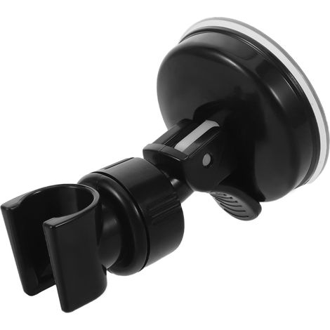 Support de douche à ventouse GANAZONO noir, support de douchette à angle réglable pour la maison et le camping-car, sans (1/5)