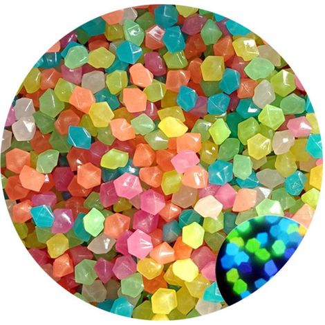 300 Pierres Lumineuses, Galets en Résine Lisse, Décoratives pour Aquariums/Jardin/Allées/Entrées (Multicolore) (1/5)