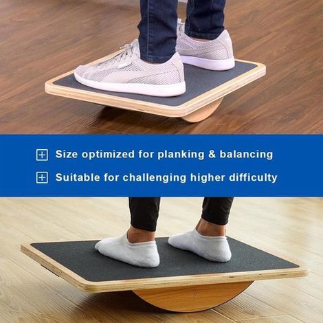 Planche d'équilibre professionnelle en bois pour l'entraînement à la stabilité et à la force (1/5)