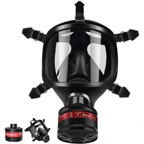 Maschera respiratoria integrale con filtro a carboni attivi da 40 mm, maschera antigas integrale per industria, lucidatura, verniciatura, polvere, spruzzatura, saldatura e prodotti (1/5)