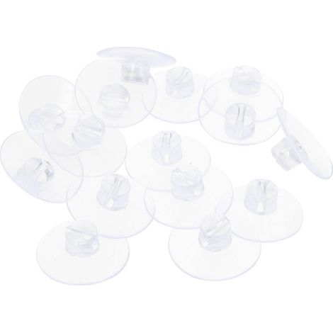 Lot de 20 supports de fixation à ventouses pour guirlandes lumineuses, avec ventouses transparentes à fente. (1/5)