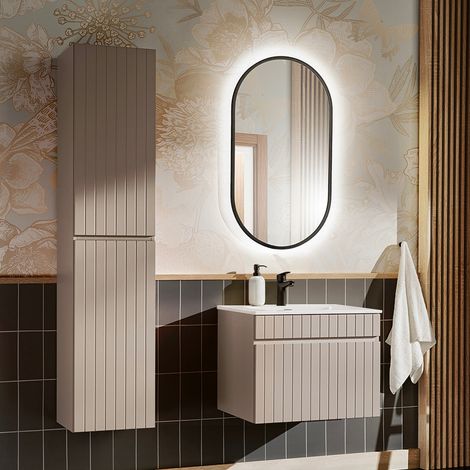 Set di mobili da bagno con lavabo Zelie cachemire 60cm (1/5)