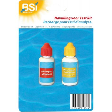 Recharge Pour Testeur pH Et Chlore - Permet De Mesurer Le pH Comme Chlore