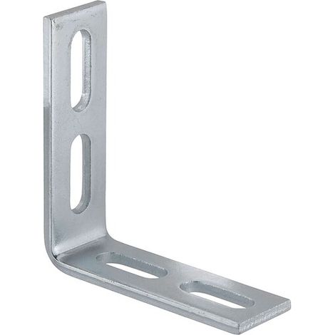 Winkel 90° verzinkt - 80 x 25 x 4 mm - mit 4 Langlöchern 8 x 25 mm - für Profil 27/18 und 28/30 (1/2)