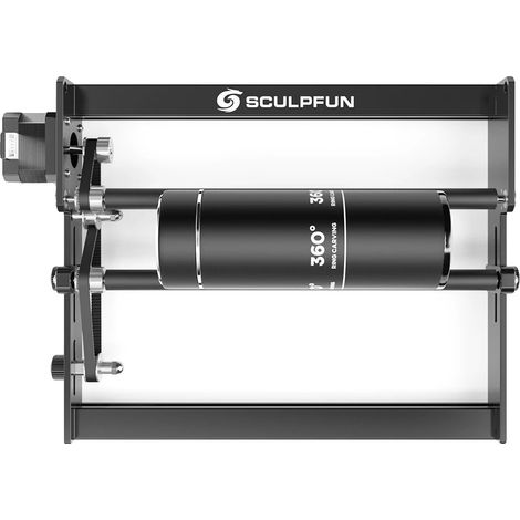 Rouleau Rotatif Laser, Rotation à 360°, Accessoires Polyvalents, Rouleau Rotatif Laser Sculpfun, UE (1/2)