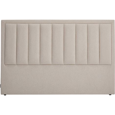Tête de lit avec couture verticale - 140 cm - Tissu - Beige - RIVADIO (1/3)