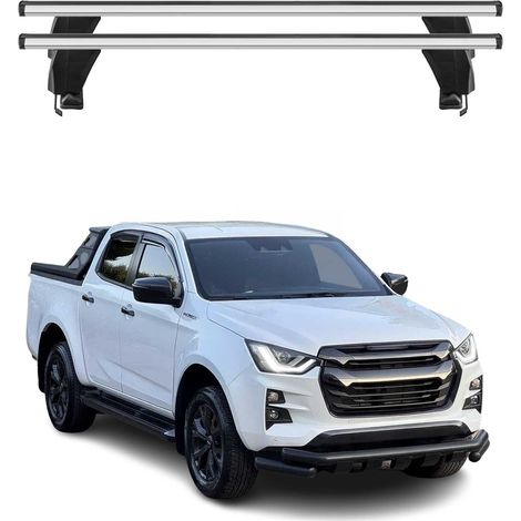 OMAC Dachträger Querträger Alu für Isuzu D-Max III 2019-2026 – Abschließbar – T-Nut – City-Crash-getestet – Max. 50 kg Silber (1/5)