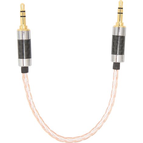 Câble auxiliaire 3.5mm 8 brins, 15cm, pour voiture, casque, enceintes et ordinateurs portables (1/5)