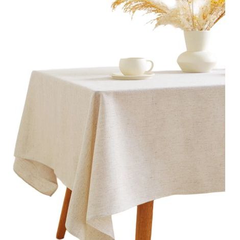 Nappe rectangulaire en Faux lin, nappe en tissu imperméable et essuyable, couvertures de Table de ferme décoratives lavables 52x70 (1/5)