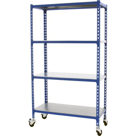 Simonrack SIMONCLICK MOBILE étagère métallique bleu/galva (1/2)
