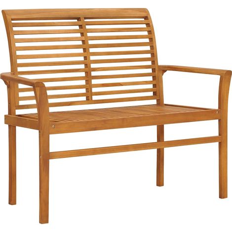 Maison Exclusive - Banco de jardín madera maciza de teca con cojí (1/5)