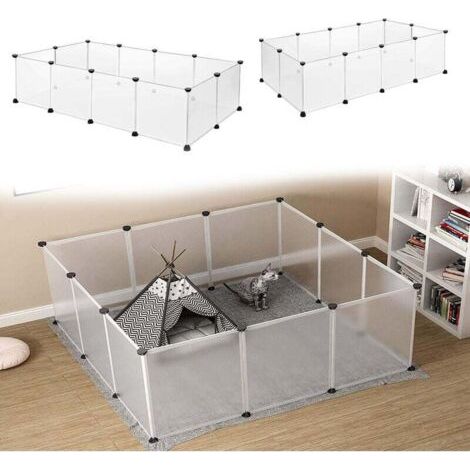 Enclos grillagé pour lapins en métal avec porte
