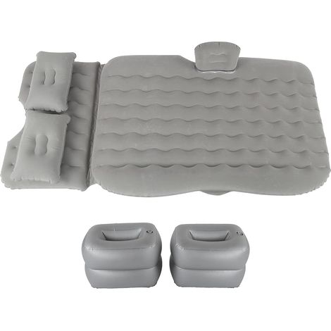 Matelas Pneumatique Gonflable pour Voiture, Lit Pneumatique floqué Gris Universel, Portable, pour Voyage et Camping (1/5)