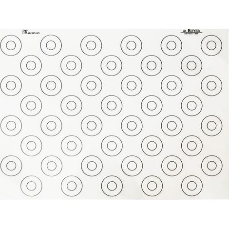 de Buyer - Tappetino da forno in silicone, antiaderente, con marcatura per Macarons, 40 x 30 cm