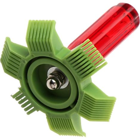 1 Kit de nettoyage, Brosse filtre sèche-linge, Peigne ailettes condensateur, Acier inoxydable, Pour climatiseur réfrigérateur (1/5)