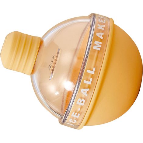 Moule à glaçons ronds en silicone, motif whisky, best-seller sur Amazon, moule à glaçons sphériques pour grands glaçons, moule à glaçons en forme de petite ampoule - Jaune (1/5)