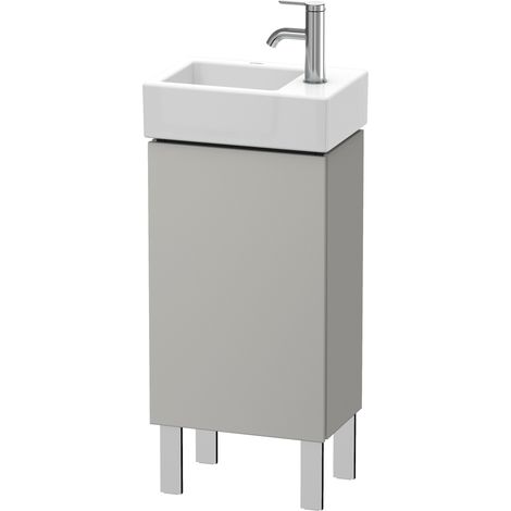 Duravit Meuble sous-lavabo L-Cube 36,4 x 24,1 cm, 1 porte, 1 tablette en verre, pour Vero Air 072438 LC6793L, Coloris: Gris Béton - LC6793L0707 (1/4)
