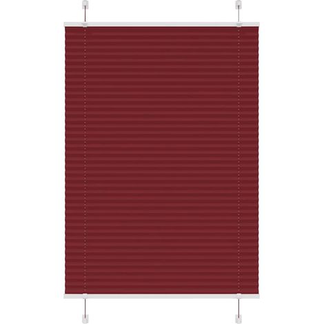 Plissee Bordeauxrot 95x100 cm Stoffbreite 94,4 cm Polyester