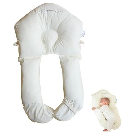 [NON UTILIZZATO] Cuscino per neonati contro la testa piatta, cuscino di supporto laterale per neonati, cuscino di supporto per tutto il corpo, cuscino per la testa a forma di U, poggiatesta regolabile