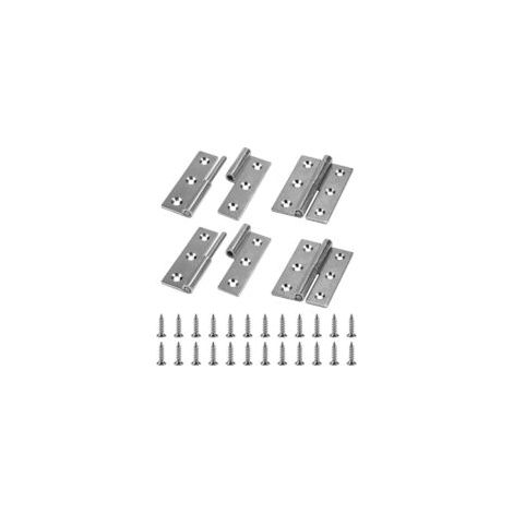 4 bisagras de puerta desmontables de acero inoxidable 304, color gris, 7,5 x 5 cm - Crezuo