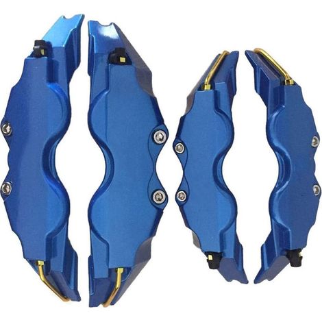 Trade Shop - 2 COPRI PINZA PER DISCO FRENCH COPERTURA AUTO COLOR BLU ABS UNIVERSAL PROTEC -