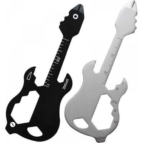 Porte-clés multi-outils pour guitare, outil de poche, outil de portefeuille, porte-clés décapsuleur 12 en 1 (1/4)