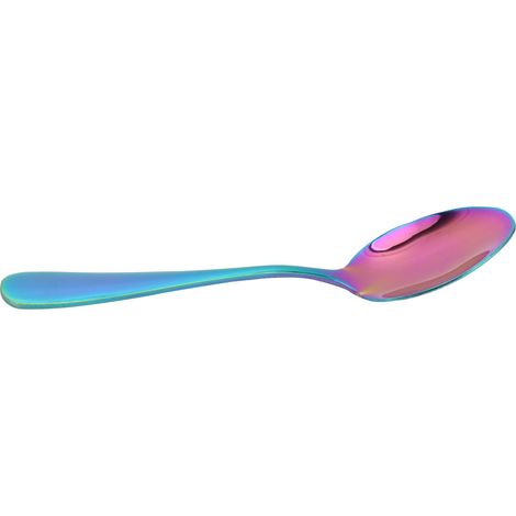 Cuillère à thé en inox, couverts de cuisine robustes, cuillères colorées pour maison, restaurant et fête, set de table durable (1/5)