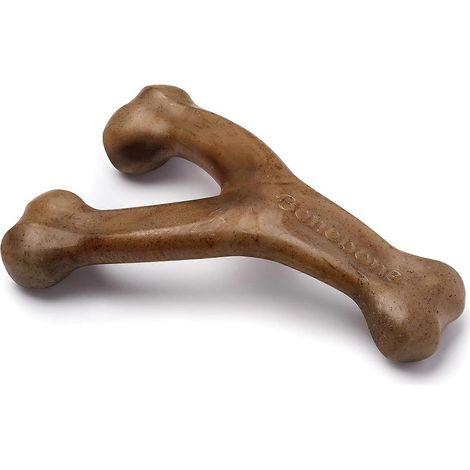 Jouet à mâcher durable pour chien Benebone Wishbone, saveur authentique, fabriqué aux États-Unis. (1/5)