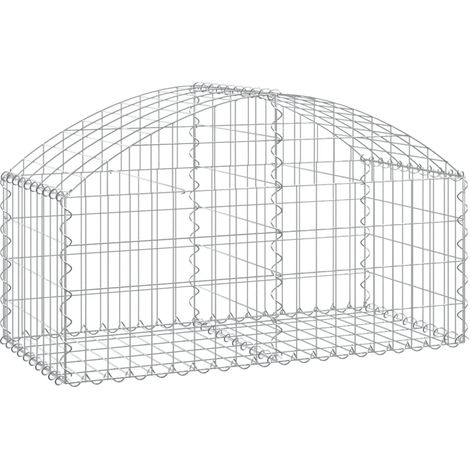 Panier de gabions arqué 100x50x40/60 cm Fer galvanisé