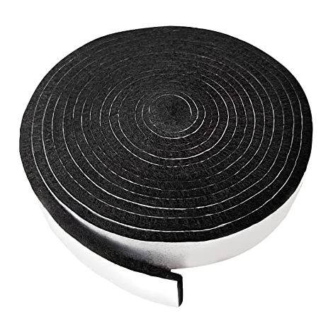 Junta para horno de barbacoa de alta temperatura, fabricada en fieltro autoadhesivo negro, 460 x 2 x 0,3 cm. (1/5)