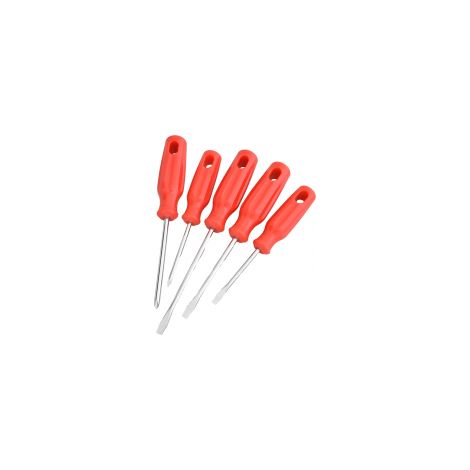 Set di 5 cacciaviti a testa piatta 5x75 / 6x100 / 6x125 / Ph1x75 / Ph2x100 mm