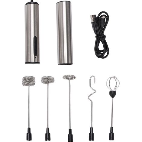 Mousseur à lait portable ultra-rapide et puissant pour la cuisine, mélangeur électrique rechargeable par USB pour cafés et lattes. (1/5)