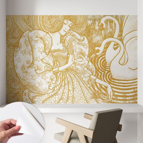 Carta da parati autoadesiva - fotomurale - decorazione parete - murale - adesivo da muro - Eleganza femminile 104x70 cm (1/5)