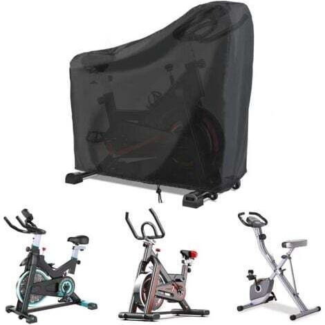 Schutzhülle für Heimtrainer, wasserdicht, staubdicht und vertikal, für Liegefahrräder (schwarz, 123 x 58 x 142 cm)