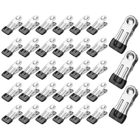 Lot de 60 clips de fixation pour couvertures de piscine à parois en acier, pinces de fixation pour couvertures de piscine (1/5)