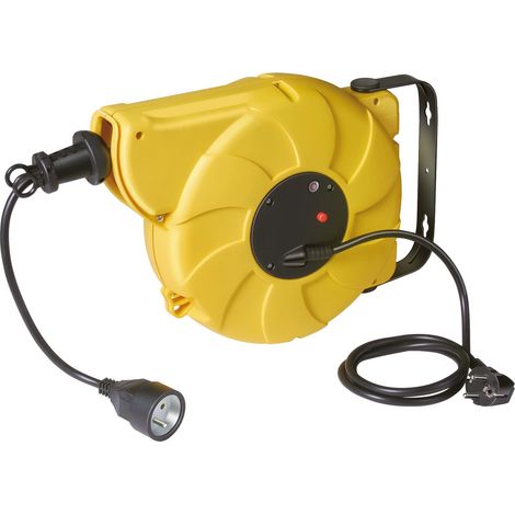 Brennenstuhl 1241101 - Avvolgicavo elettrico automatico 10+1,5 m, H05VV-F 3G1,5