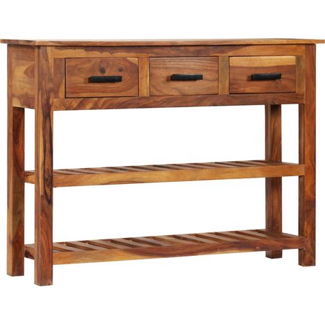 Sideboard mit 3 Schubladen 110x30x80 cm Massivholz Akazie