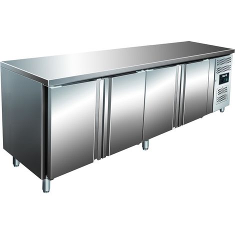 Table réfrigérée - 4 portes - 511L - Inox - Saro