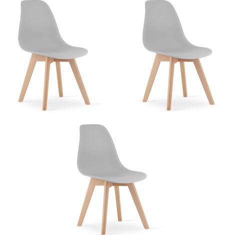 Sedia Valora KITO ergonomica con gambe in legno grigio soggiorno x3 (1/5)