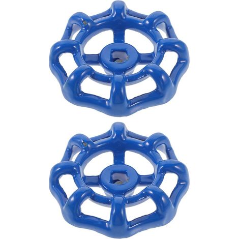 Volant de Vanne Métallique Lot de 2 Pièces en Acier Moulé Bleu (1/5)