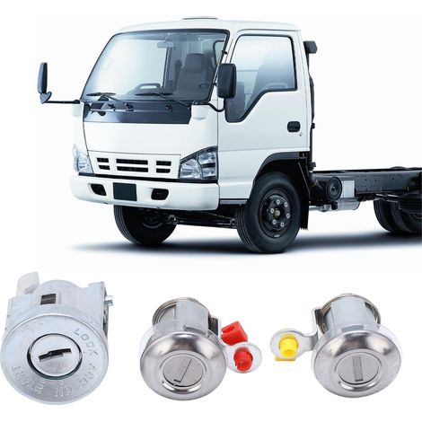 Kit de verrouillage de porte et cylindre d'allumage 8-97035293-0 pour Isuzu NPR NQR NKR ELF 1994-2007 (1/5)