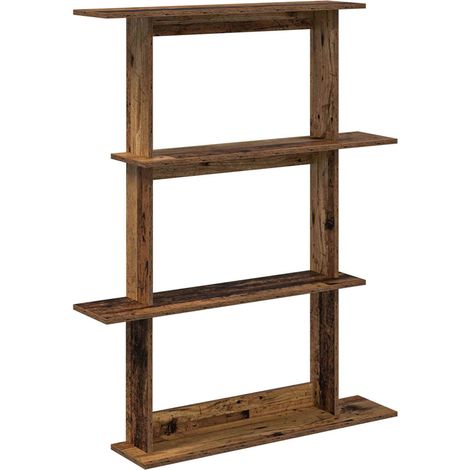 vidaXL Scaffale da parete Legno antico 100 x 20 x 126 cm (1/5)