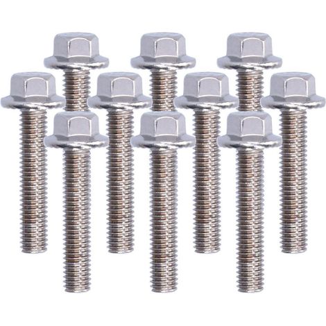 Lot de 10 vis à tête hexagonale à bride en acier inoxydable 304, accessoires M5, 10/12/16/20/25/30/35/40 mm, M5x25 (1/5)