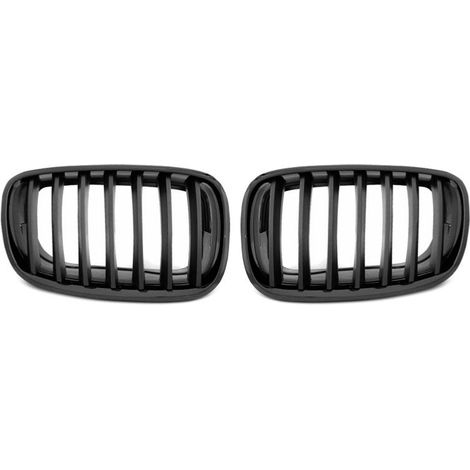 Grilles de calandre BMW X5 E70, X6 E71 de 2008 a 2014 noir matt avec contour brillant-28699200 (1/4)